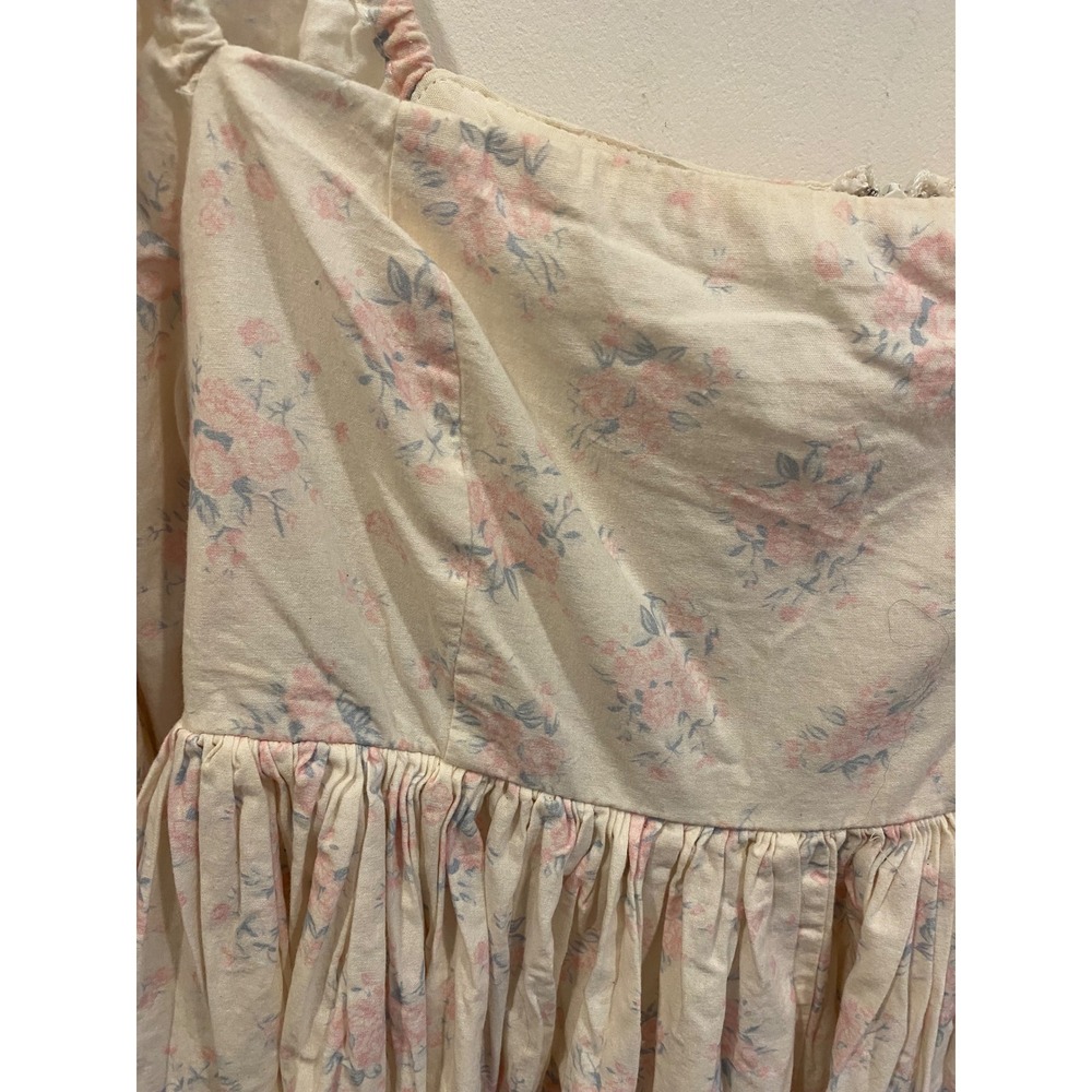 Dainty Feminine Floral Coquette Girl Babydoll Dress - Picture 2 of 10